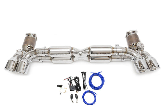 Fabspeed Porsche 991.2 Twin Turbo / Turbo S Valvetronic Supersport X-Pipe Exhaust System 2017-2020 (FS.POR.9912T.SSXXVQX)