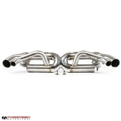 Fabspeed Porsche 992 Twin Turbo / Twin Turbo S Cat-Back Valvetronic Maxflo Exhaust System 2021 Onwards (FS.POR.992T.VLVX)