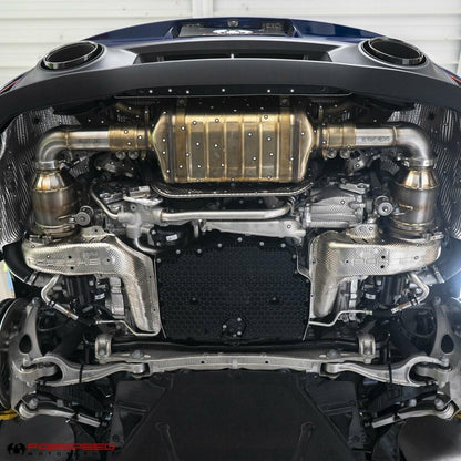 Fabspeed Porsche 992 Carrera Sport Catalytic Converters with GT2RS Style Outlets 2021 Onwards (FS.POR.992.SCGT2XX)