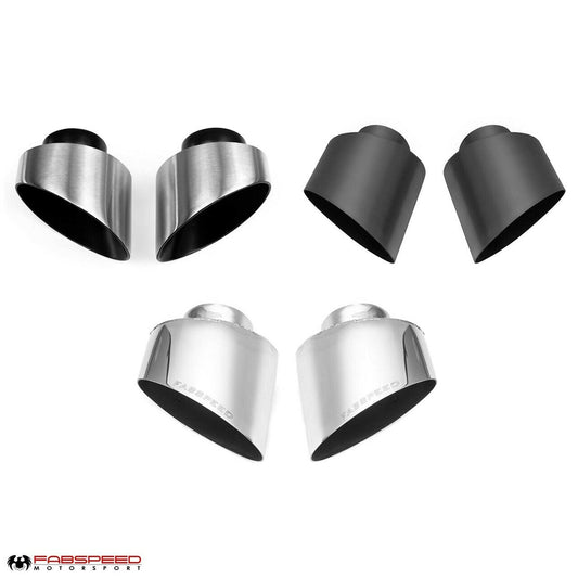 Fabspeed Porsche 993 Turbo Single Wall Oval Bolt-On Tips 1995-1998 (FS.POR.993T.SWOTXR)