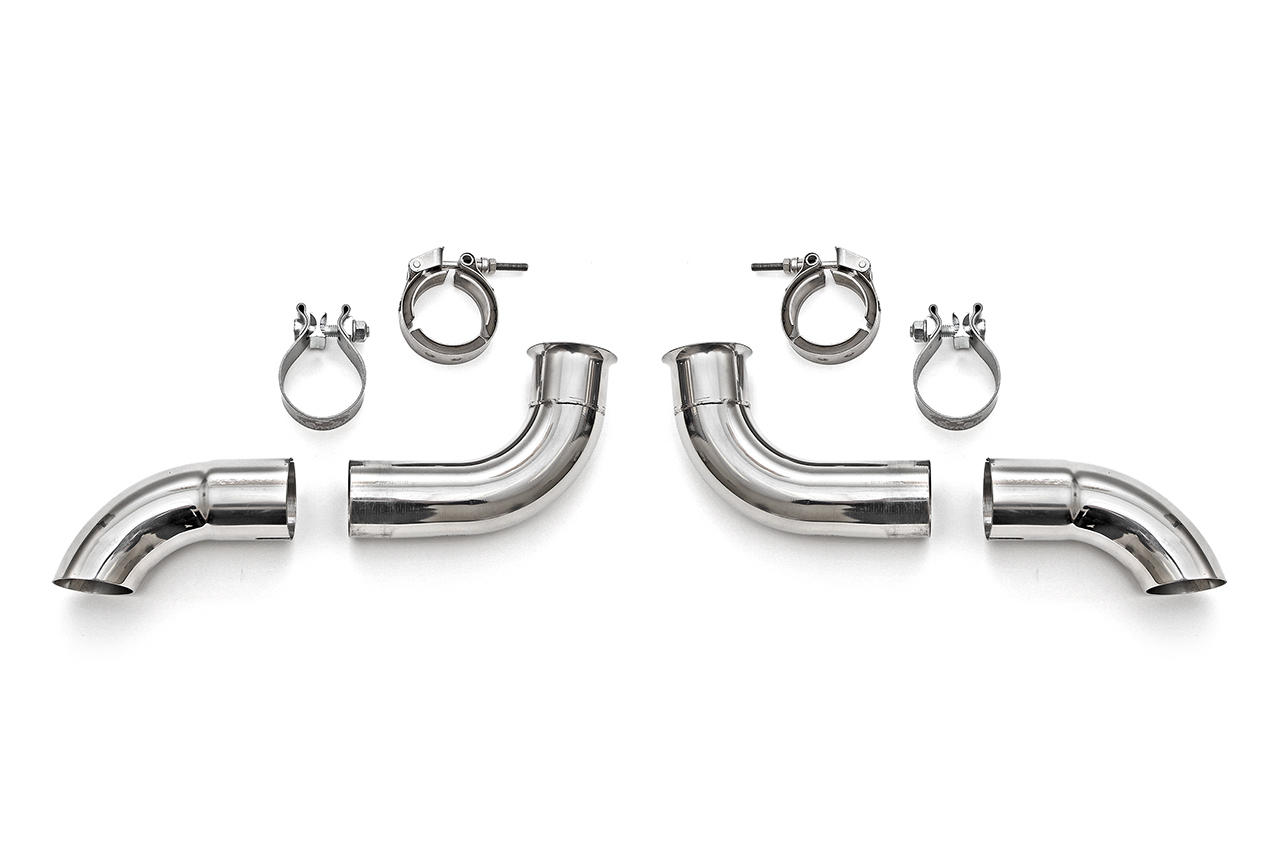 Fabspeed Porsche 996 GT3 Competition Muffler Outlets w/ Adjustable Turndowns (FS.POR.996GT3.CMO)