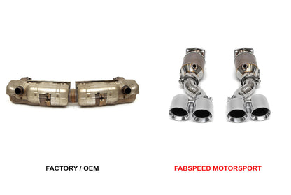 Fabspeed Porsche 997 Turbo Muffler Bypass Exhaust System 2006-2009 (FS.POR.997T.MBXXX)