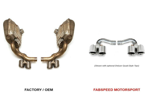 Fabspeed Porsche 997.2 Carrera Side Muffler Bypass Pipes 2009-2012 (FS.POR.9972.SMBX)