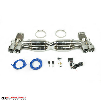 Fabspeed Porsche 997.2 Turbo / Turbo S Valvetronic Supersport X-Pipe Exhaust System 2010-2012 (FS.POR.9972T.SSXXVX)