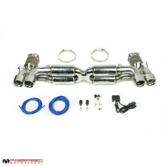 Fabspeed Porsche 997.2 Turbo / Turbo S Valvetronic Supersport X-Pipe Exhaust System 2010-2012 (FS.POR.9972T.SSXXVX)