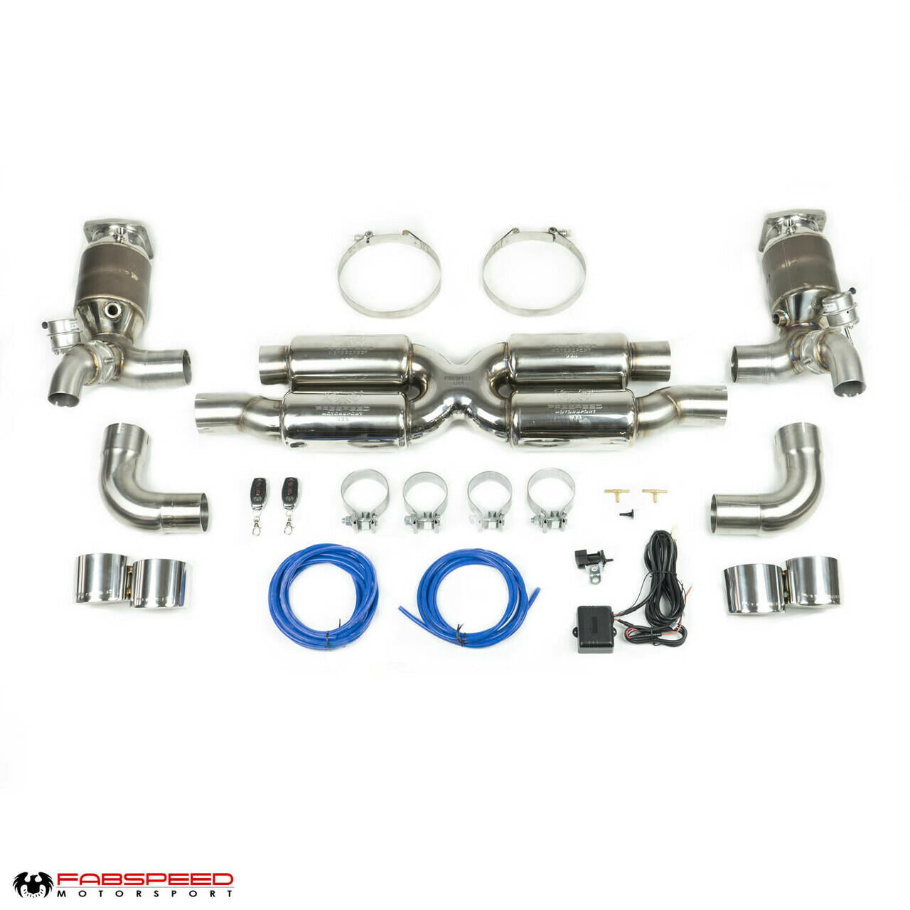 Fabspeed Porsche 997.2 Turbo / Turbo S Valvetronic Supersport X-Pipe Exhaust System 2010-2012 (FS.POR.9972T.SSXXVX)