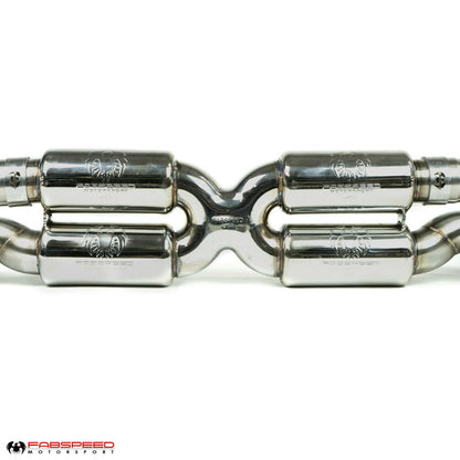 Fabspeed Porsche 997.2 Turbo / Turbo S Valvetronic Supersport X-Pipe Exhaust System 2010-2012 (FS.POR.9972T.SSXXVX)