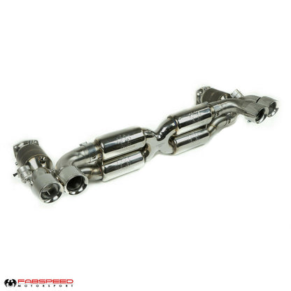 Fabspeed Porsche 997.2 Turbo / Turbo S Valvetronic Supersport X-Pipe Exhaust System 2010-2012 (FS.POR.9972T.SSXXVX)