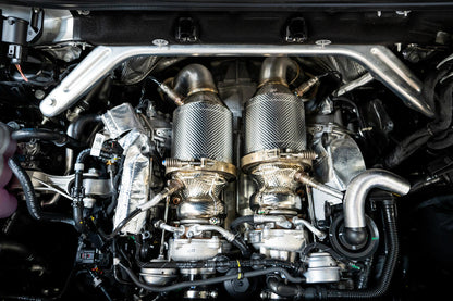 Fabspeed Porsche E3 Cayenne S 2.9L Turbo / Turbo S Primary Sport Catalytic Converters (FS.POR.E3S.SC)