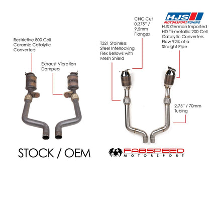 Fabspeed Shelby GT350 / GT350R Sport Catalytic Converters 2016-2020 (FS.FORD.GT350.SC)