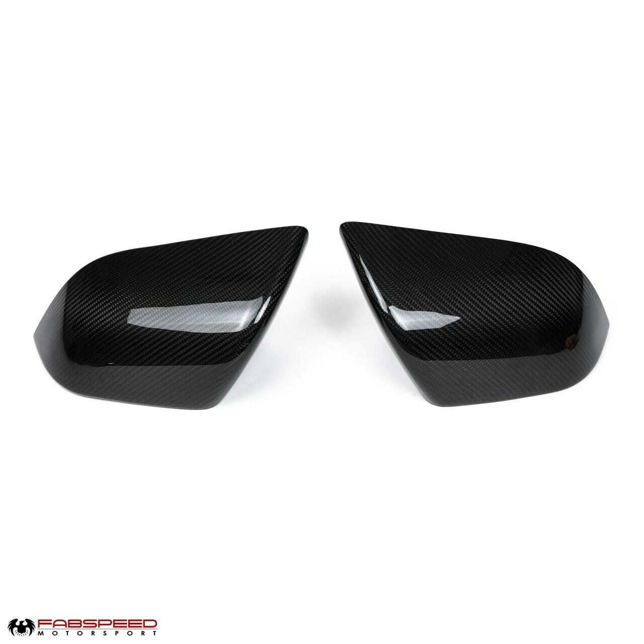 Fabspeed Tesla Model 3 & Y Carbon Mirror Covers (FS.TESLA.CFMC)