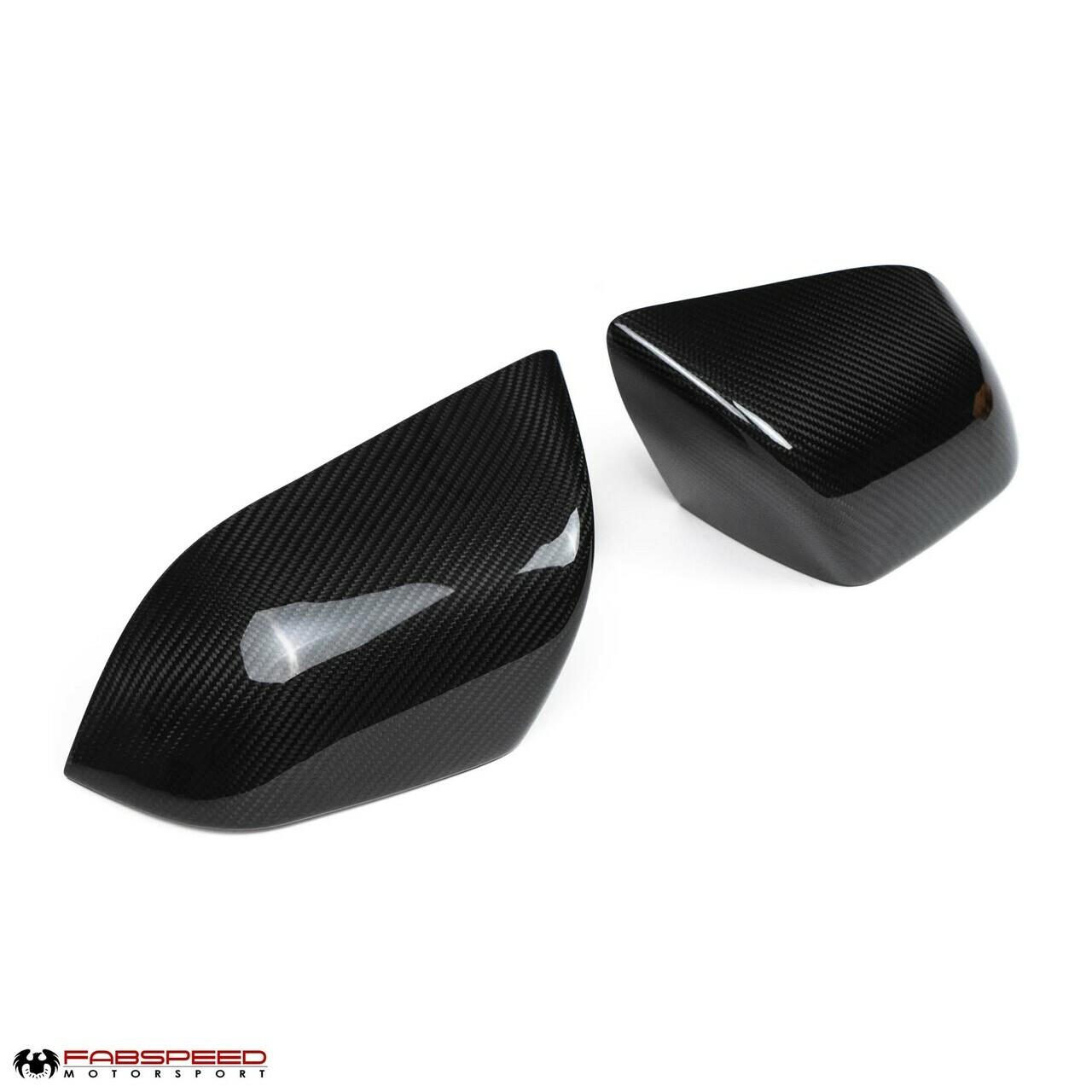 Fabspeed Tesla Model 3 & Y Carbon Mirror Covers (FS.TESLA.CFMC)
