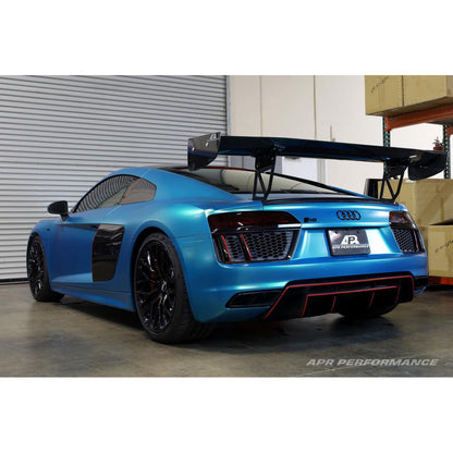 APR Audi R8 GTC-500 Adjustable Wing, With Carbon Fiber Active Spoiler Panel Replacement 2016-2022