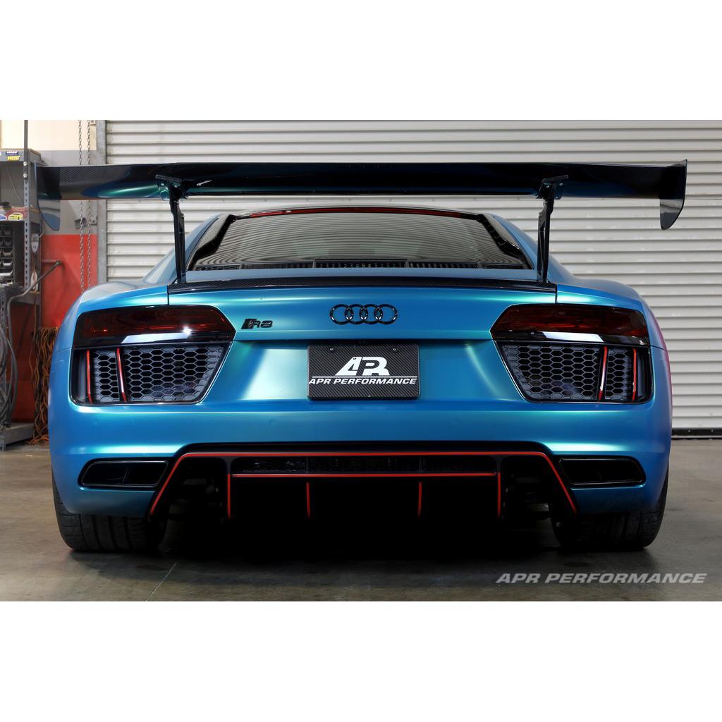 APR Audi R8 GTC-500 Adjustable Wing, With Carbon Fiber Active Spoiler Panel Replacement 2016-2022